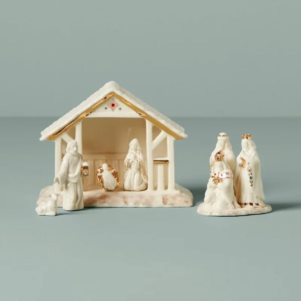 Lenox Exclusive Village Treasures Mistletoe Park Manger Figurines
