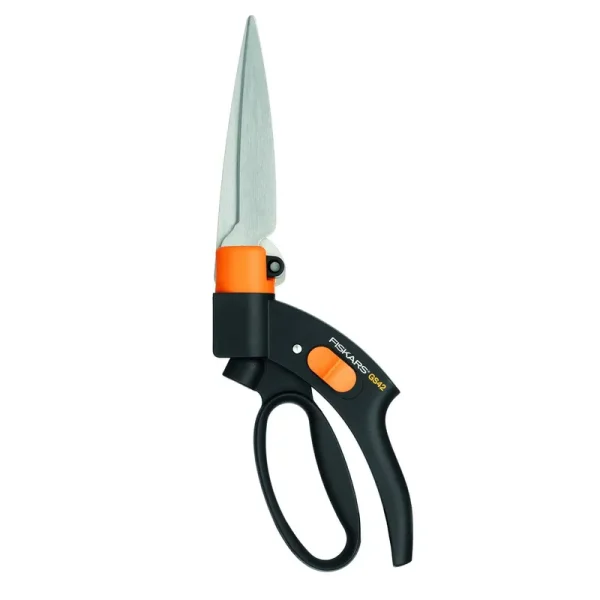 Fiskars Brands-cutting P-Shear Ease Grass Shears- Black/Orange 14 inch