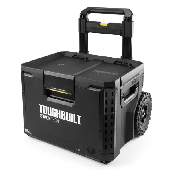Toughbuilt Portable 2 - in - 1 Rolling Tool Box with Wheels & Stackable Design