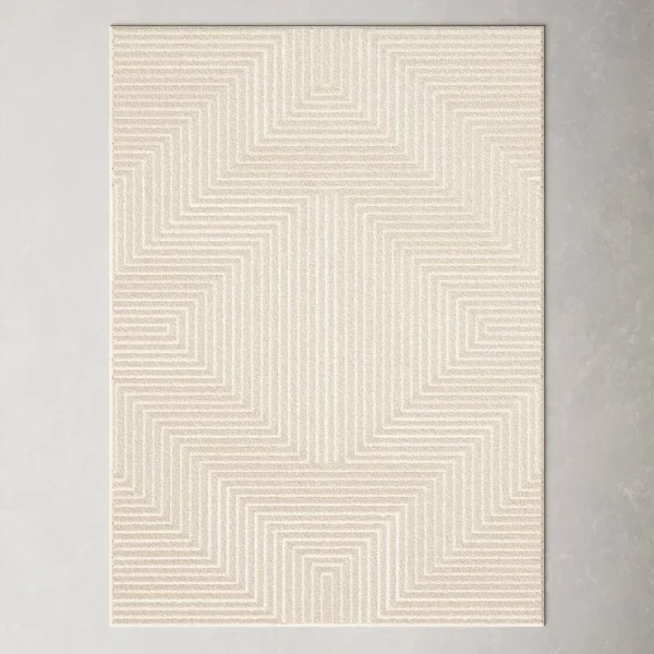 Balsham Geometric Cream Area Rug AllModern Rug Size: Rectangle 5'3" x 7'3"