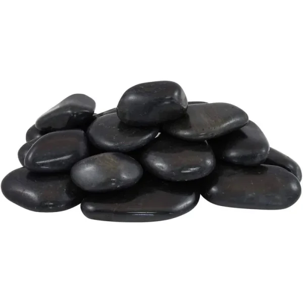 Rainforest RFBRPS3-20 Super Polished Pebbles, Large, Black
