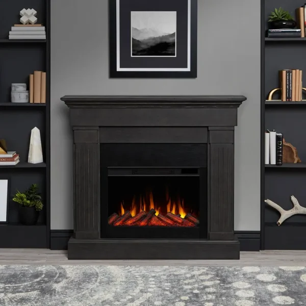 Real Flame Crawford Electric Fireplace, Gray