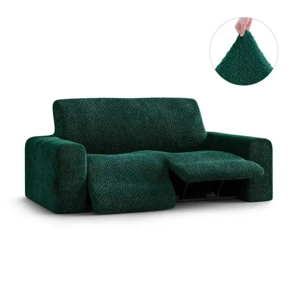 PAULATO by GA.I.CO. Recliner Loveseat Cover - 2 Seater Recliner Slipcover - Soft Polyester Fabric Slipcover - 1-Piece Form Fit Stretch Furniture