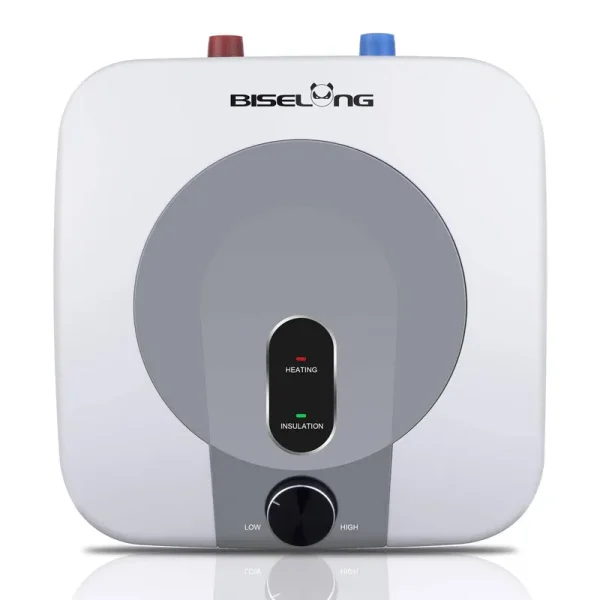 Biselong 110V 120V Electric Mini Tank Hot Water Heater 1.5kW Output of 2.5 Gal