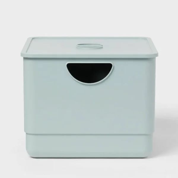 Kids' Storage with Lid Smoke Green - Pillowfort