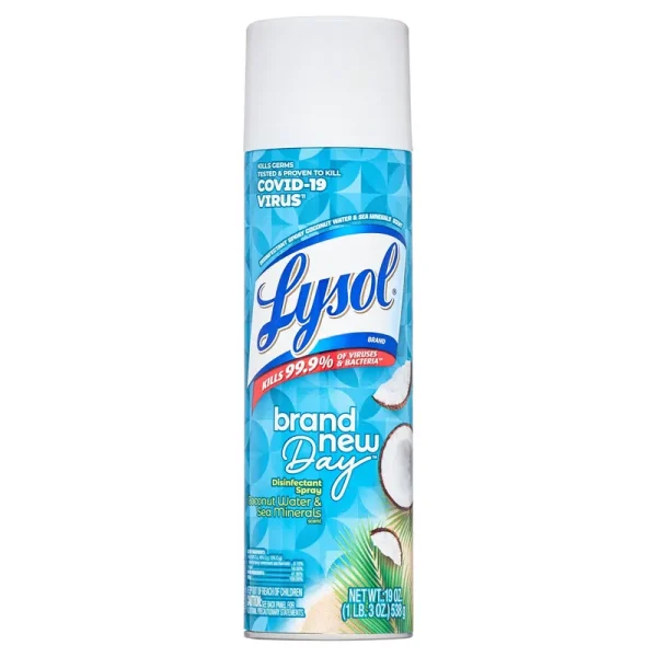Lysol Brand New Day Disinfectant Spray, Coconut Water & Sea Minerals Scent - 19 oz