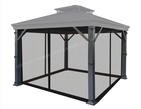 Apex Garden 10-ft x 12-ft Gazebo Replacement Mosquito Screen Netting (Screen Net Only) (Black)