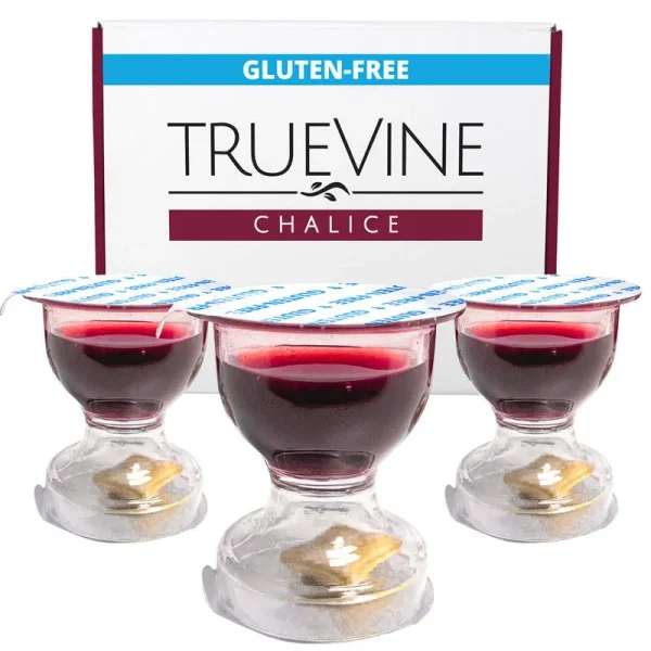 TrueVine Chalice Prefilled Communion Cups - Gluten Free Bread & Juice Sets (Box of 100)