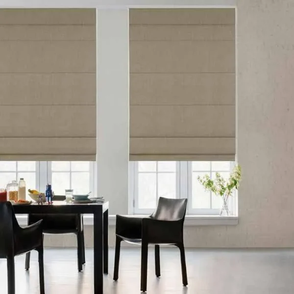 GLOWE Cordless Fabric Roman 30" x 72" Shade in Grey