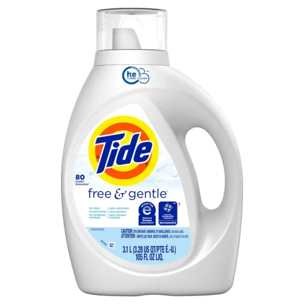 Tide Free & Gentle Liquid Laundry Detergent - 105 fl oz