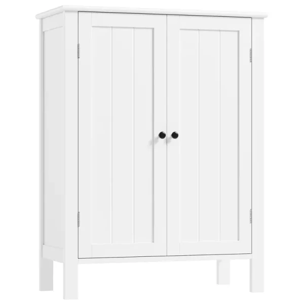 Homfa Bathroom Cabinets Freestanding, Bathroom Storage Floor Cabinet, White Storage Cabinets with Doors and Shelves