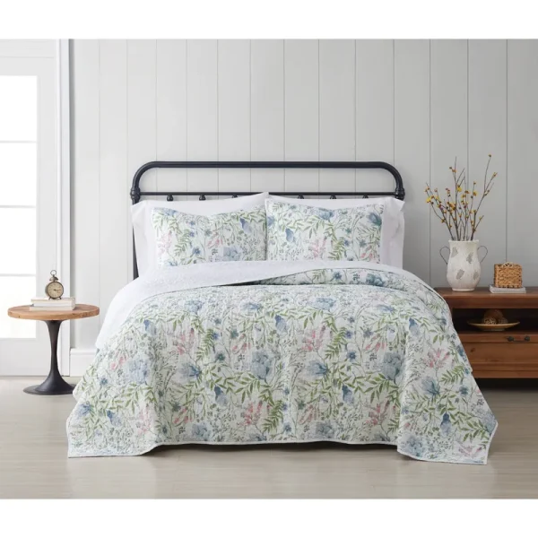 Cottage Classics Field Floral Quilt Set, King