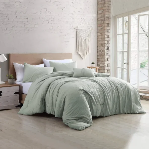 Modern Threads 4-Piece Garment-Washed Comforter Set - Beck Spa - Queen