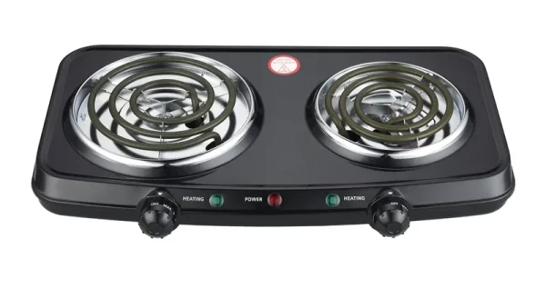 Mainstays Double Burner,120V~ 1800W, Portable,Easy to Cook,Elegant Classicdesign