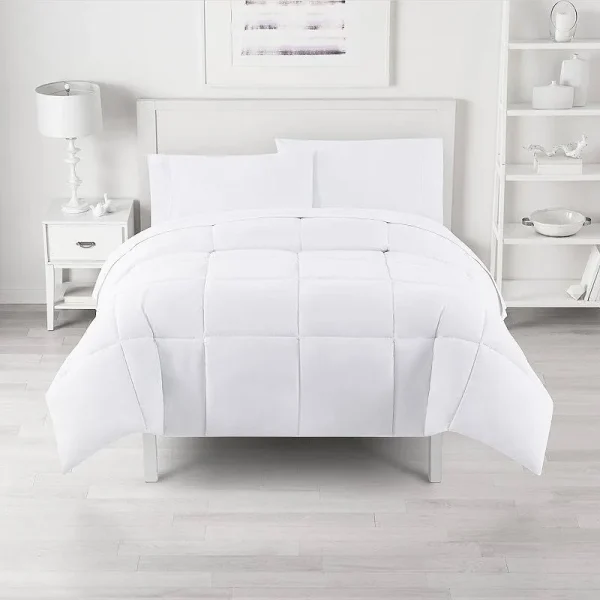 The Big One Down-Alternative Reversible Comforter - White - Twin