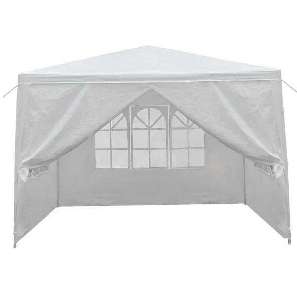 F2C 10 X10 Outdoor Gazebo White Canopy with Sidewalls Party Wedding Tent Cater Events Pavilion Beach BBQ (10'x10')