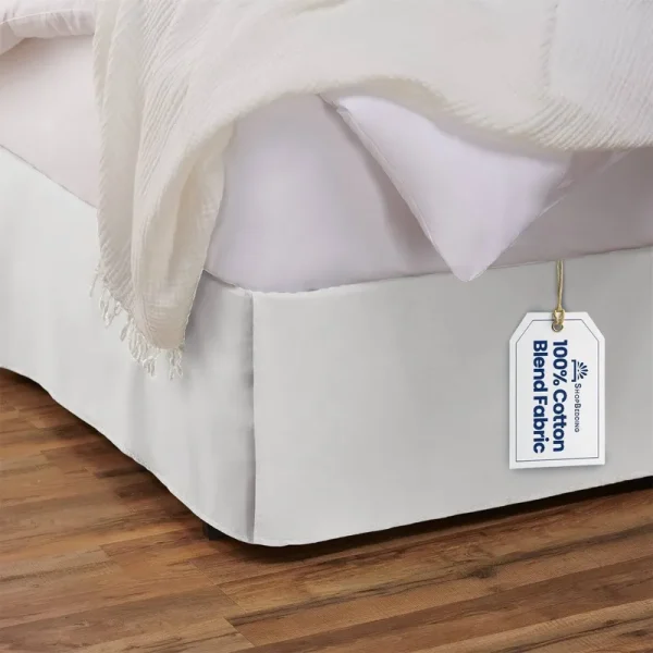 Shopbedding Tailored Bed Skirt - White, Full 14" Drop