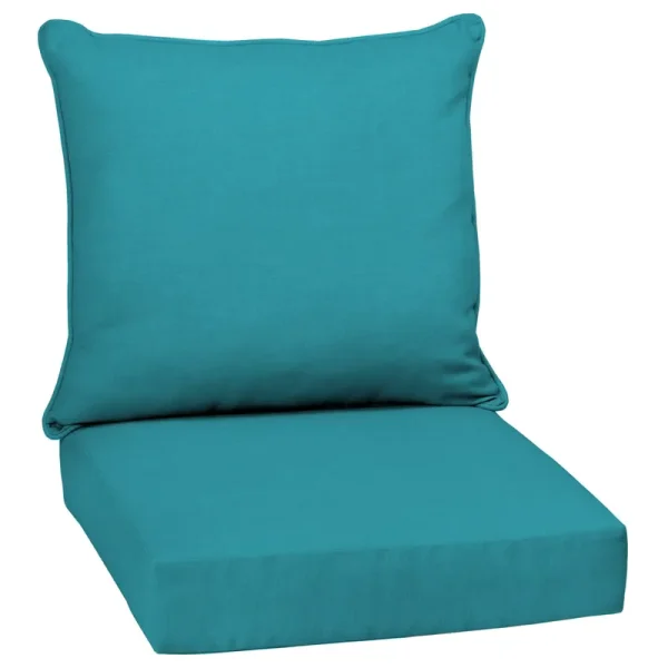 Arden Selections Outdoor Deep Seat Set Leala Texture Lake Blue