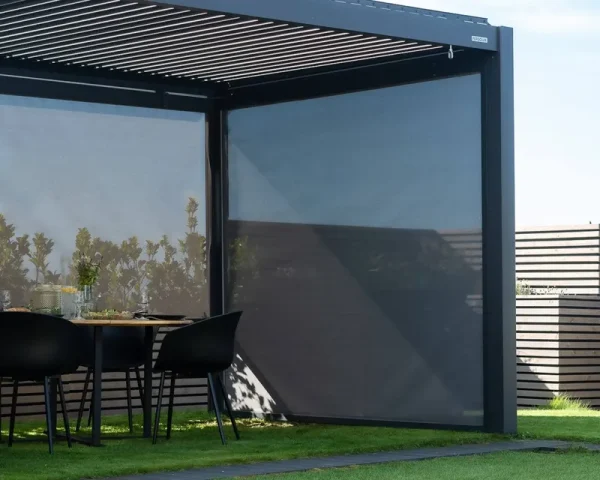 PERGOLUX Screen - Height Adjustable Sun & Privacy Screen for Pergola Anthracite / 10'