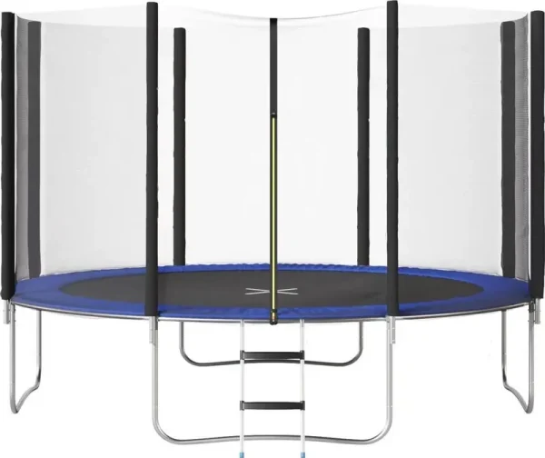 Vineego Trampoline 12FT Outdoor Recreational Jumping Bed with Safety Net & Ladder Backyard Trampolines.blue