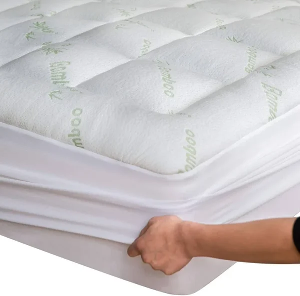 Niagara Sleep Solution Bamboo Mattress Topper Twin Cooling Breathable Extra Plush Thick Fitted 8-20 Inches Pillow Top Mattress Pad Rayon Cooling Ultra