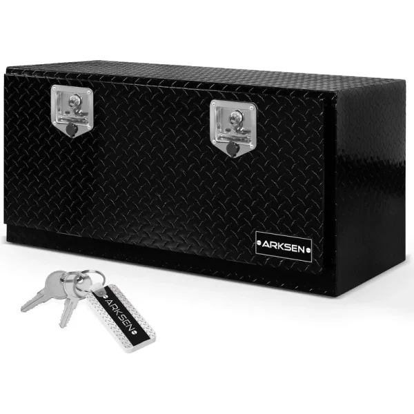 ARKSEN 36 Inch Heavy Duty Aluminum Diamond Plate Tool Underbody Box