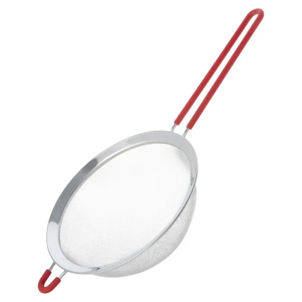 Mainstays Stainless Steel Fine Mesh Strainer Basket - Red - 8 in