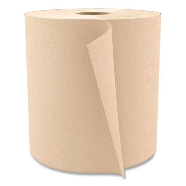 Hardwound Paper Towels, Nonperforated 1-Ply Kraft, 800ft, 6 Rolls/Cart