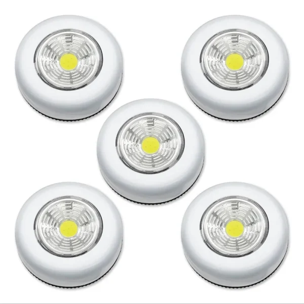 Great Value 100 Lumens Wireless LED Puck Lights - 5 Pack, White