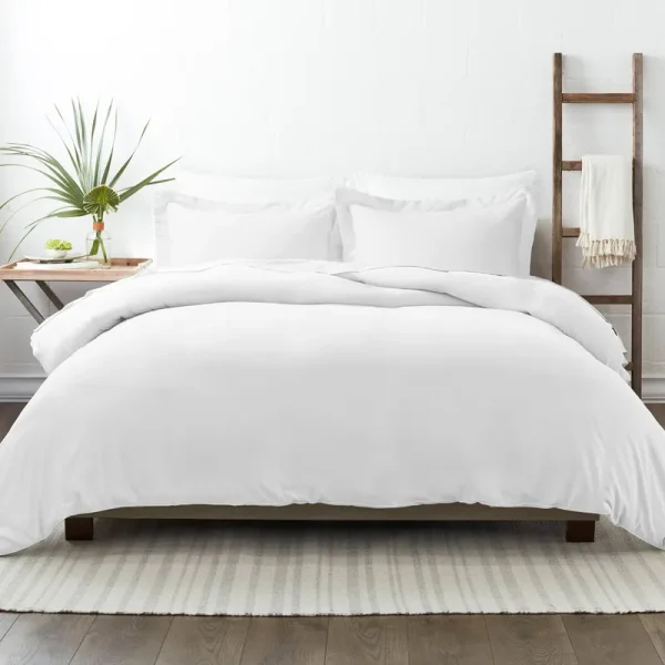 Home Collection Premium Ultra Soft 3 Piece Duvet Cover Set White Queen