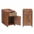 1 drawer 1 door walnut set of 2(with charging station)