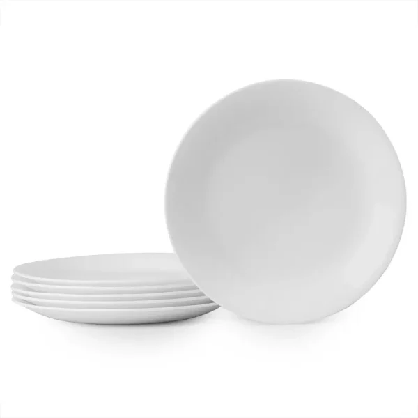 Corelle Livingware 8.5" Lunch Plate Winter Frost White Set of 6