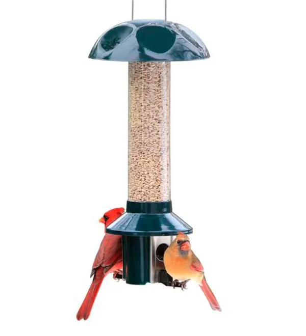 Roamwild 2 Port Pest Off Bird feeder Mixed Seed, Green