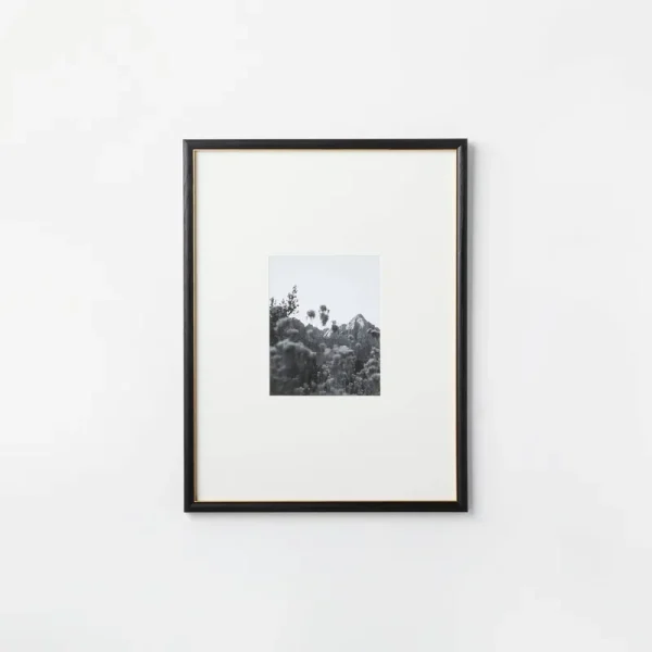 18" x 24" Matted to 8" x 10" Gallery Wall Frame Black/Brass - Threshold Designed with Studio McGee