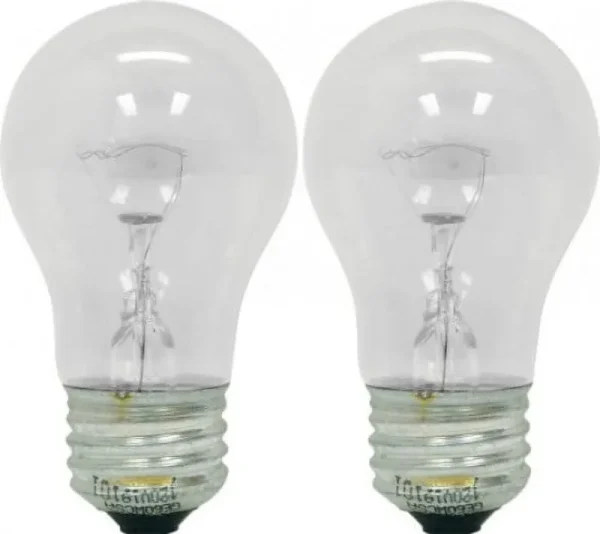 Ge Light Bulbs, Appliance, Clear, 40 Watts - 2 light bulbs a15