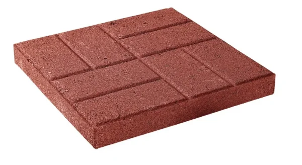 Oldcastle Stepping Stone Embossed Red Concrete 16 x 16-in. 10050370