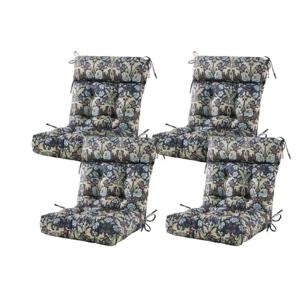 Seat/Back Outdoor Chair Cushion Patio Cushion Tie Tufted Replacement for Patio Furniture 20 in. X20 in. X4 in.
