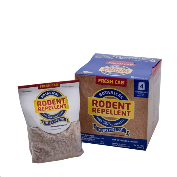 Fresh Cab Botanical Rodent Repellent 12 Scent Pouches - EPA Registered, Keeps Mice