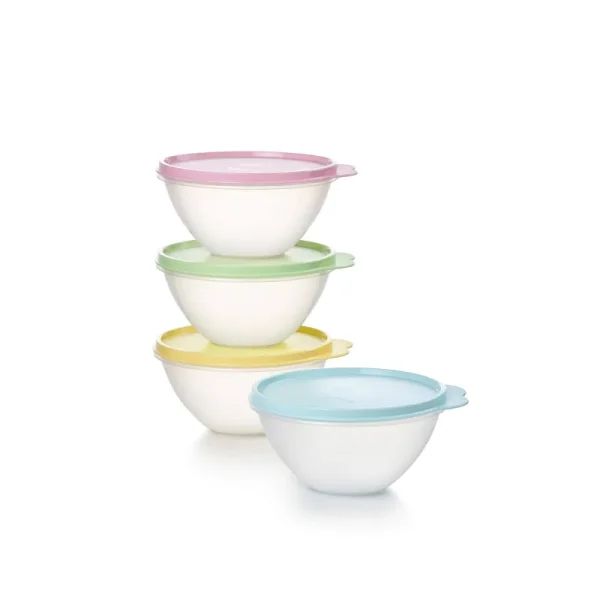 Tupperware Wonderlier 4 Pack 2 Cup Container Set - Pink