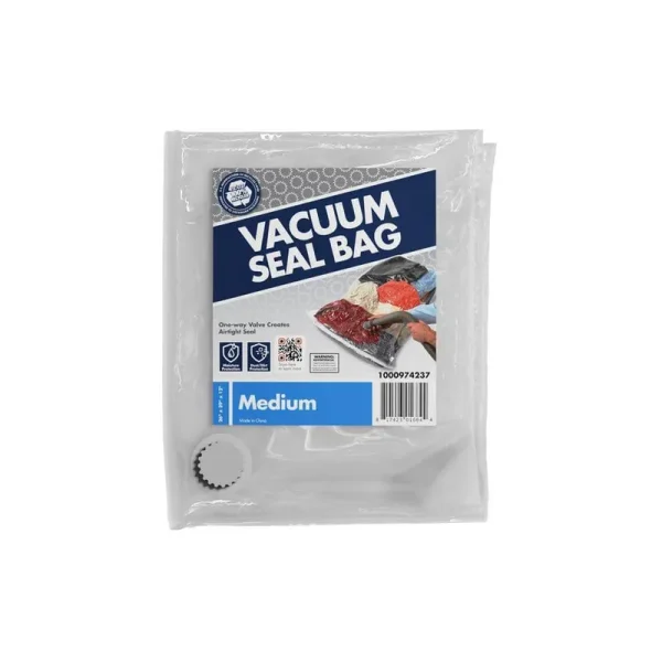 Pratt Retail Specialties Medium Vacuum Storage Bag, Clear