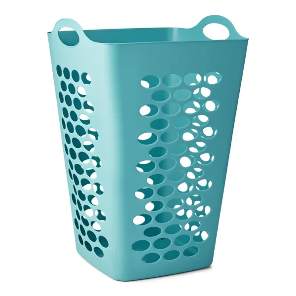 Mainstays Flex Square 2 Bushel Hamper Teal