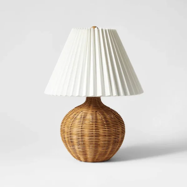 Natural Wicker Table Lamp Brown - Threshold Designed with Studio McGee