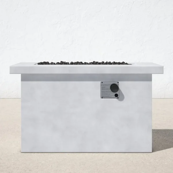 Rashid 24'' H Concrete Propane/Natural Gas Outdoor Fire Pit Table AllModern Finish: Natural Concrete, Size: 24" H x 42" W x 20" D