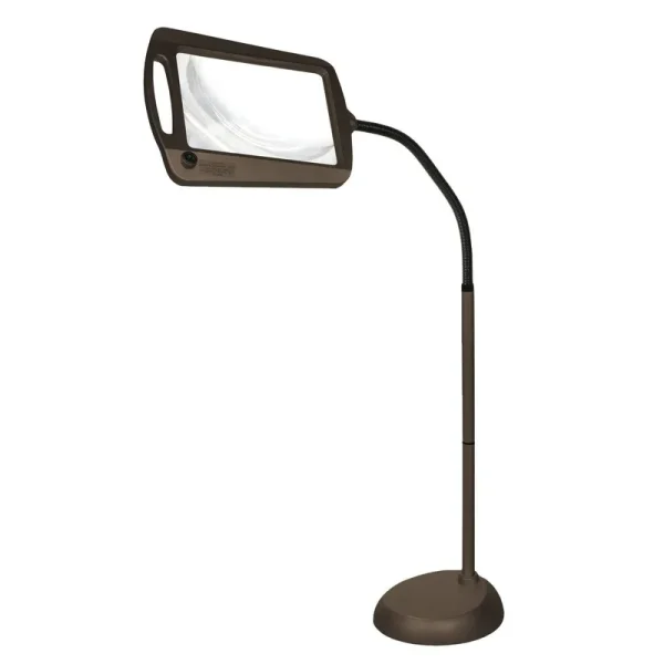 Simpla Floor Standing LED Lighted Magnifier, Bronze