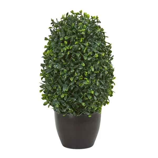 Nearly Natural 4355 Indoor/Outdoor 13 in. Boxwood Topiary Artificial Plant UV Resistant