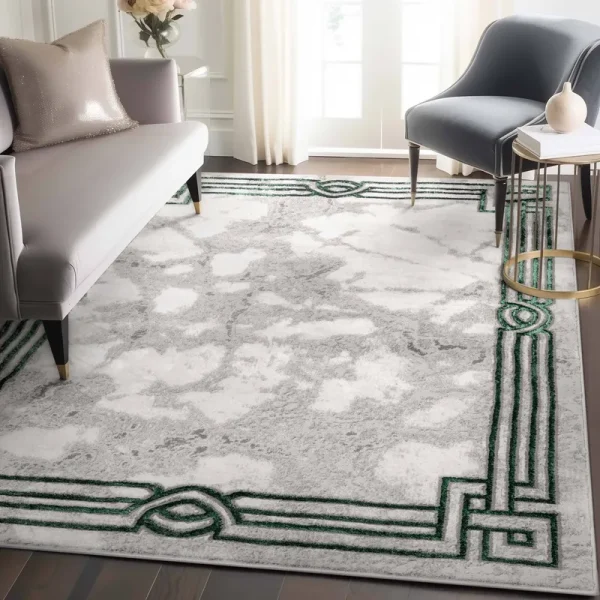 Well Woven Fairmont Huntington Retro Mosaic Marble Pattern Area Rug - 7'10" x 9'10" - Green