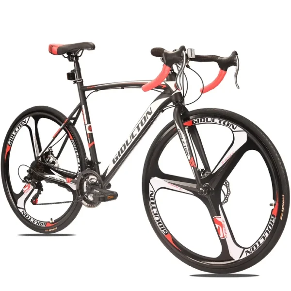 Eurobike XC550 Road Bike 21 Speed 700C Wheels Racing Bike for Men 54cm Adult Commuter Bicycle 3 Spoke Wheels Black