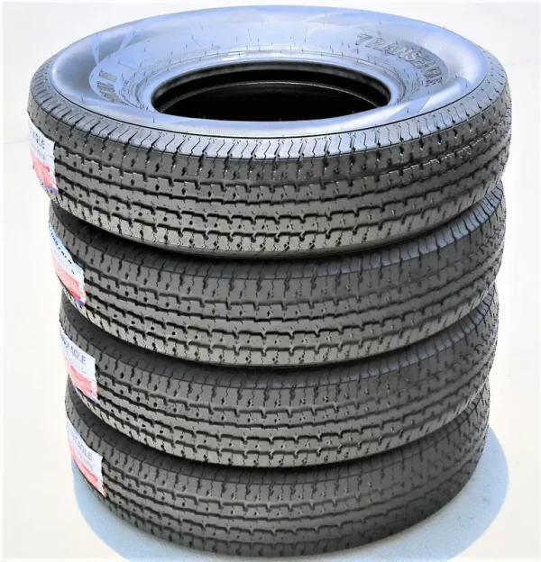 Set of 4 Transeagle ST Radial II Steel Belted ST225/75R15 225/75R15 117/112 L E 10 Ply Trailer Tires