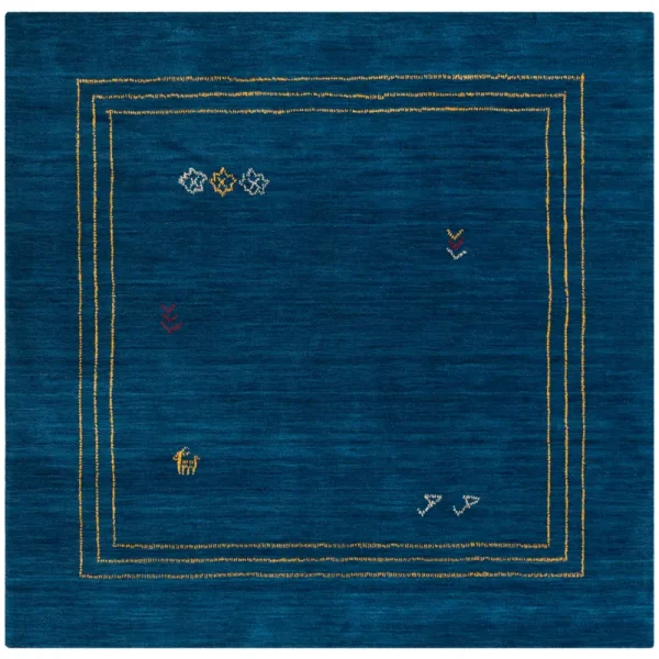Safavieh Himalaya HIM588A Blue / Multi Rug 6' x 6' Square
