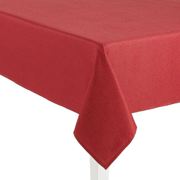 Food Network Easy-Care Woven Tablecloth, Med Red, 60x120